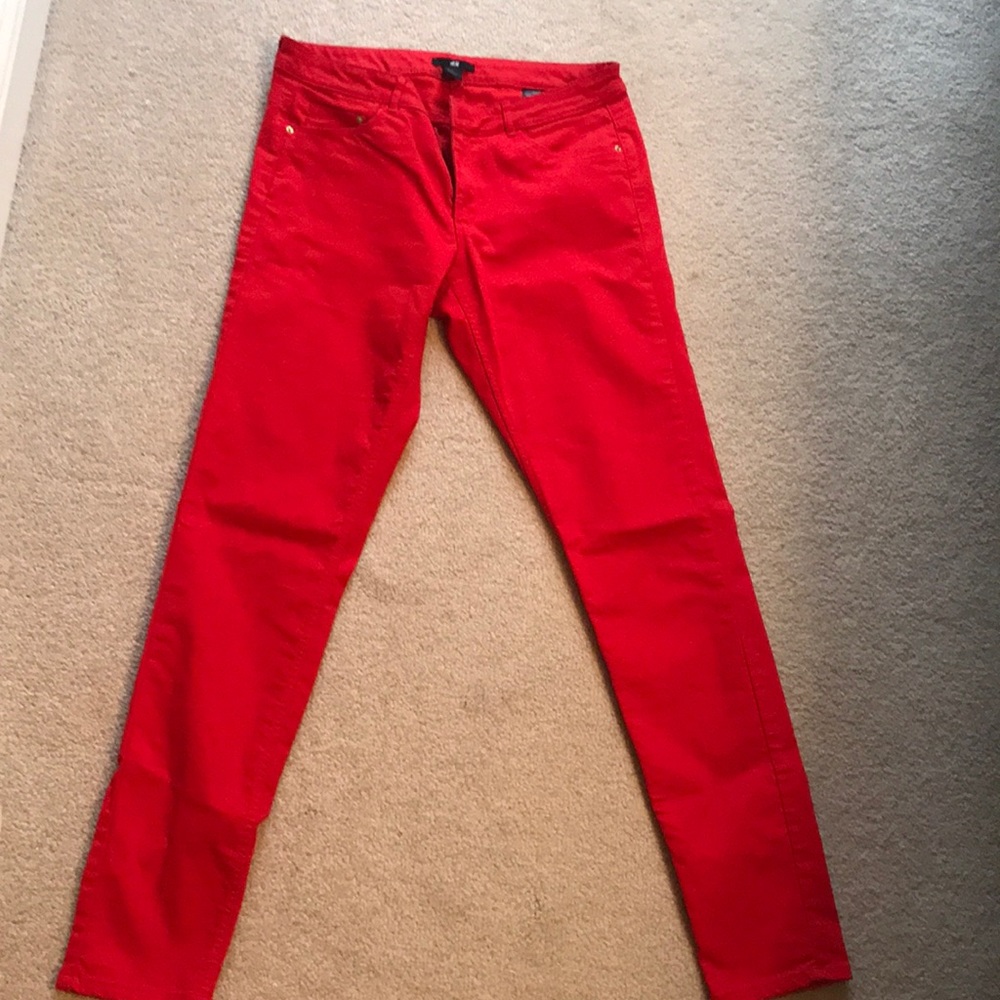 H&M Red Skinny Jeans